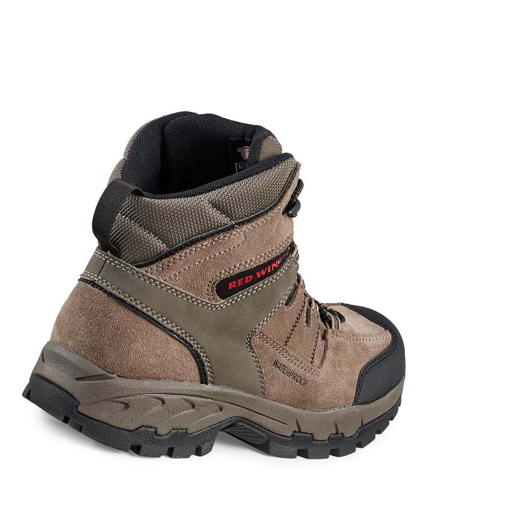 Red Wing TruHiker 6-inch Safety Toe Men's Hiking Boots Olive | ZA 263PJJ